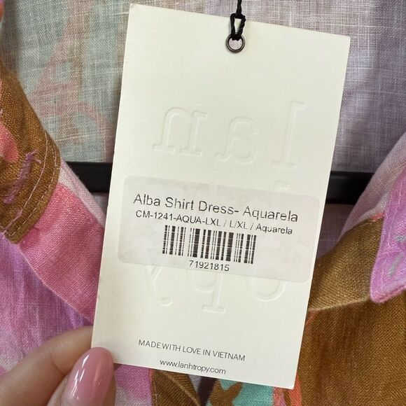 Lanhtropy Alba Shirt Aquarela Dress Size L/XL - Picture 8 of 14